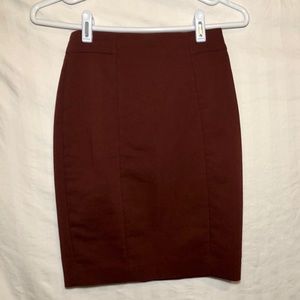 Maroon Pencil Skirt